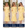 image:imageZESICA Womens Fall Off Shoulder Floral Wedding Guest Maxi DressesLightyellow