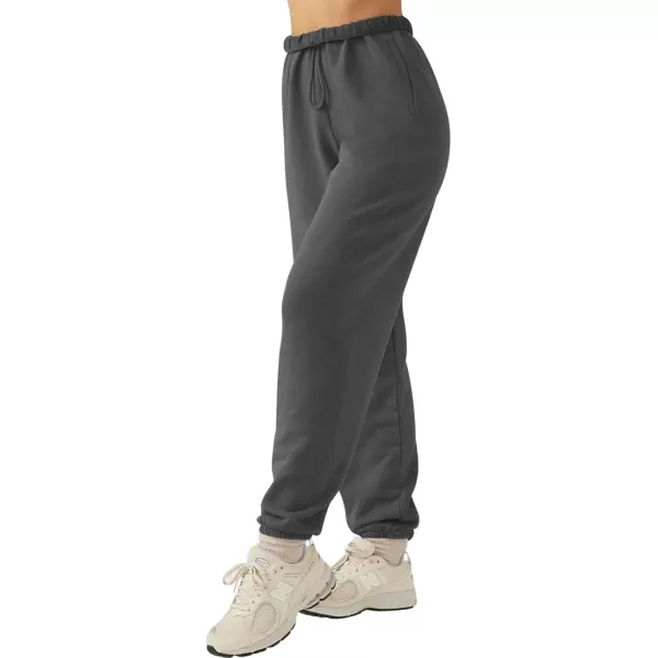 LASLULU Womens Fleece Sweatpants High Waisted Joggers Pants Athletic Lounge Trousers with PocketsGrey