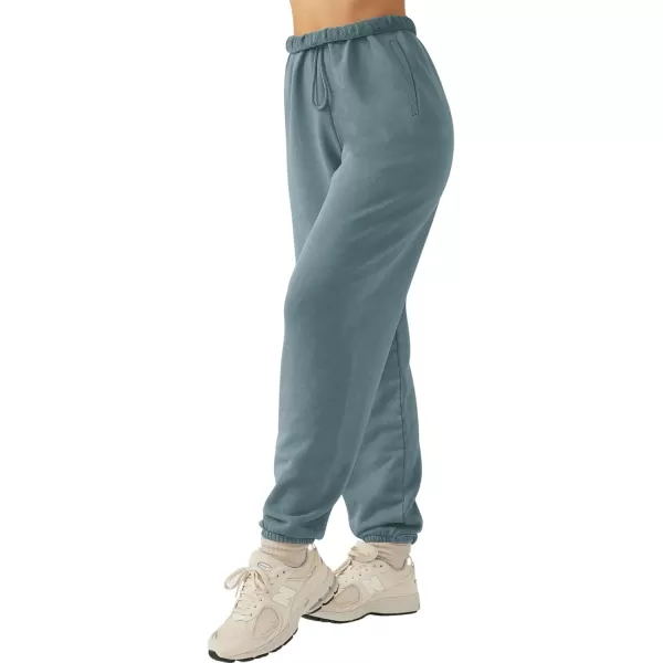 LASLULU Womens Fleece Sweatpants High Waisted Joggers Pants Athletic Lounge Trousers with PocketsGrey Blue