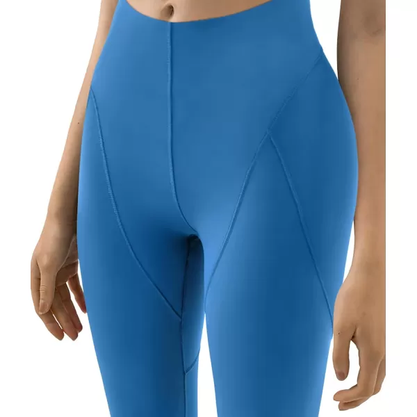 LASLULU VHigh Waist Workout Leggings for Women 26quot Tummy Control Buttery Soft Compression Leggings Yoga Workout PantsBlue