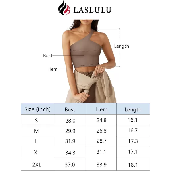 LASLULU Womens Sexy One Shoulder Sports Bra Sleeveless Workout Yoga Bra Backless Summer Crop Tank TopsBlack