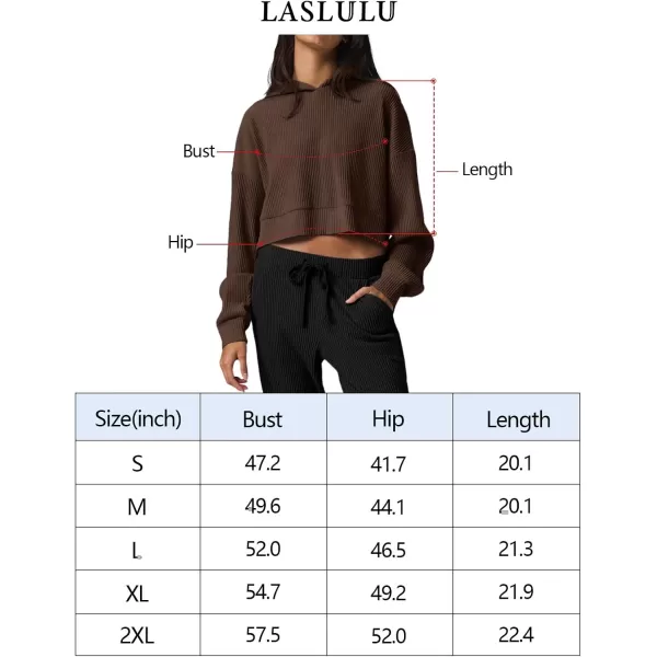 LASLULU Womens Hoodies Fall Casual Long Sleeve Hooded Sweatshirts Side Split Pullover Ribbed Shirts Workout TopsApricot