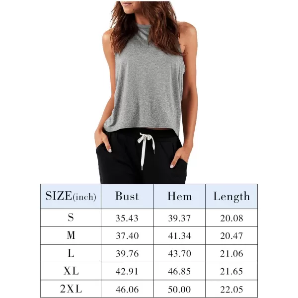 LASLULU Womens Crop Tops Sleeveless Workout Tops Halter Neck Cropped Tank Tops Flowy Athletic Shirts Muscle TankBlack