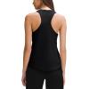 imageLASLULU Womens Cotton Racerback Workout Tank Tops Loose Fit Scoop Neck Sleeveless Athletic Gym ShirtsBlack
