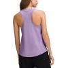 imageLASLULU Womens Cotton Racerback Workout Tank Tops Loose Fit Scoop Neck Sleeveless Athletic Gym ShirtsHazy Lilac