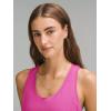 imageLASLULU Womens Cotton Racerback Workout Tank Tops Loose Fit Scoop Neck Sleeveless Athletic Gym ShirtsNeon Rose Red