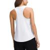 imageLASLULU Womens Cotton Racerback Workout Tank Tops Loose Fit Scoop Neck Sleeveless Athletic Gym ShirtsWhite