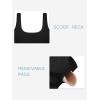 imageLASLULU Womens Longline Sports Bras Workout Yoga Gym Athletic Bra Tops Clothes Shirts Compression Padded Crop Tank TopsBlack