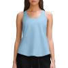 imageLASLULU Womens Cotton Racerback Workout Tank Tops Loose Fit Scoop Neck Sleeveless Athletic Gym ShirtsLight Blue