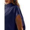 imageLASLULU Womens Polo Shirts Short Sleeve Oversized T Shirts Summer Casual Work Workout Gym Hiking TopsDark Denim