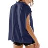 imageLASLULU Womens Polo Shirts Short Sleeve Oversized T Shirts Summer Casual Work Workout Gym Hiking TopsDark Denim