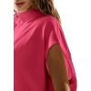 imageLASLULU Womens Polo Shirts Short Sleeve Oversized T Shirts Summer Casual Work Workout Gym Hiking TopsFiery Red