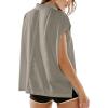 imageLASLULU Womens Polo Shirts Short Sleeve Oversized T Shirts Summer Casual Work Workout Gym Hiking TopsMineral Green