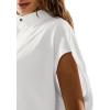 imageLASLULU Womens Polo Shirts Short Sleeve Oversized T Shirts Summer Casual Work Workout Gym Hiking TopsWhite