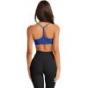 imageLASLULU Womens Sexy Y Back Sports Bra Padded Racerback Spaghetti Strap Workout Yoga Gym Athletic Bras Tops BralettesRoyal Blue