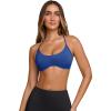 imageLASLULU Womens Sexy Y Back Sports Bra Padded Racerback Spaghetti Strap Workout Yoga Gym Athletic Bras Tops BralettesRoyal Blue