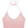imageLASLULU Womens Sleeveless Halter Neck Workout Tops Adjustable Tie Camisole Backless Casual Basic Cami Gym Yoga Tank TopsPink
