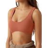 imageLASLULU Sexy Sports Bras for Women Scoop Neck Sleeveless Padded Bra Workout Yoga Crop TopTopaz