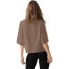 imageLASLULU Womens Cotton Short Sleeve Workout Shirts Loose Fit Crop Tops Yoga Gym Tee Casual Athletic Running TShirtsCoffee