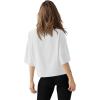 imageLASLULU Womens Cotton Short Sleeve Workout Shirts Loose Fit Crop Tops Yoga Gym Tee Casual Athletic Running TShirtsWhite