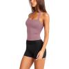 imageLASLULU Womens Sexy Halter Sports Bra Backless Padded Workout Tops Wirefree Sleeveless Gym Yoga Tank Tops Y2k Casual CropRed Bean Paste