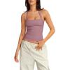 imageLASLULU Womens Sexy Halter Sports Bra Backless Padded Workout Tops Wirefree Sleeveless Gym Yoga Tank Tops Y2k Casual CropRed Bean Paste
