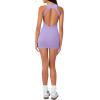 imageLASLULU Womens Bodycon Mini Dress Backless Built in Bra Casual Cute Sundresses Ribbed Summer Tank DressHazy Lilac