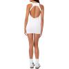 imageLASLULU Womens Bodycon Mini Dress Backless Built in Bra Casual Cute Sundresses Ribbed Summer Tank DressWhite