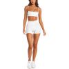 imageLASLULU Womens Adjustable Spaghetti Straps Sports Bra Sexy Square Neck Wireless Padded Workout Yoga Crop Tops BralettesWhite