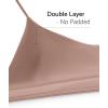 imageLASLULU Womens Double Lined Criss Cross Sports Bra Sexy Adjustable Spaghetti Straps Wireless Workout Bralettes No PaddingAlmond
