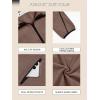 imageLASLULU Womens Half Zip Pullover Sweatshirt Sherpa Fleece Jacket Oversized Sweatshirts Warm Fuzzy Sweaters PocketsBrown