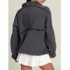 imageLASLULU Womens Half Zip Pullover Sweatshirt Sherpa Fleece Jacket Oversized Sweatshirts Warm Fuzzy Sweaters PocketsGrey