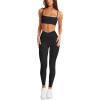 imageLASLULU VHigh Waisted Workout Leggings for Women 28quot Gathered Buttery Soft Compression Leggings Yoga Workout PantsBlack