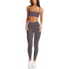 imageLASLULU VHigh Waisted Workout Leggings for Women 28quot Gathered Buttery Soft Compression Leggings Yoga Workout PantsDark Grey
