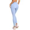 imageLASLULU VHigh Waisted Workout Leggings for Women 28quot Gathered Buttery Soft Compression Leggings Yoga Workout PantsShell Blue