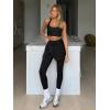 imageLASLULU Womens Tennis Skirted Leggings Yoga Gym Skirts with Leggings Athletic Golf Skorts with PocketsBlack
