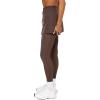 imageLASLULU Womens Tennis Skirted Leggings Yoga Gym Skirts with Leggings Athletic Golf Skorts with PocketsBrown