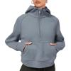 imageLASLULU Womens Fleece Hoodies Pullover 12 Zip Up Sweatshirts Long Sleeve Sweater Workout Jacket Fall Outfits 2024 Thumb HoleBlue Grey