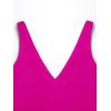 imageLASLULU Womens One Piece Swimsuit Padded Sexy V Neck Swim Suits Modest Tummy Control Bathing SuitsRose Red