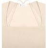 imageLASLULU Womens Sexy Square Neck Crop Top Ribbed Seamless Long Sleeve Workout Tops Halter Neck Yoga Tops with Built in BraBeige