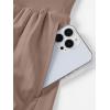 imageLASLULU Womens Ribbed High Waisted Gym Shorts Tummy Control Biker Workout Running Tennis Shorts with Zipper PocketsLight Coffee