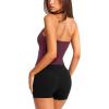imageLASLULU Womens Sexy Halter Sports Bra Workout Tops Wirefree Sleeveless Gym Yoga Tank Tops Y2k Casual CropBurgundy