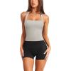 imageLASLULU Womens Sexy Halter Sports Bra Workout Tops Wirefree Sleeveless Gym Yoga Tank Tops Y2k Casual CropMoonstone