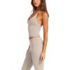 imageLASLULU Womens Sleeveless Halter Neck Workout Tops Adjustable Tie Camisole Backless Casual Basic Cami Gym Yoga Tank TopsBeigedouble Lined