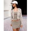 imageLASLULU Womens Zip Up Hoodies Sweatshirts Fleece Cropped Hooded Sweatshirts Zip Jackets 2025 Fashion Trendy Fall OutfitsShell White