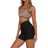 imageLASLULU Sexy Sports Bras for Women V Neck Sleeveless Padded Bra Workout Yoga Crop TopSienna
