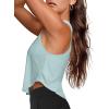 imageLASLULU Womens Crop Tops Sleeveless Workout Tops Halter Neck Flowy Athletic Shirts Cropped Tank Muscle TankBlue Glass