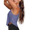 imageLASLULU Womens Crop Tops Sleeveless Workout Tops Halter Neck Flowy Athletic Shirts Cropped Tank Muscle TankBlue Nova