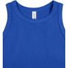 imageLASLULU Womens Crop Tops Sleeveless Workout Tops Halter Neck Flowy Athletic Shirts Cropped Tank Muscle TankGalactic Cobalt