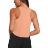 imageLASLULU Womens Crop Tops Sleeveless Workout Tops Halter Neck Flowy Athletic Shirts Cropped Tank Muscle TankPeach Fuzz